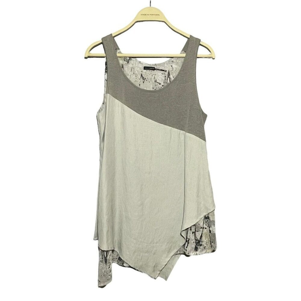 Stella Carakasi Lagenlook Tank Top Sleeveless Blouse Tunic Size XS Layer Sheer